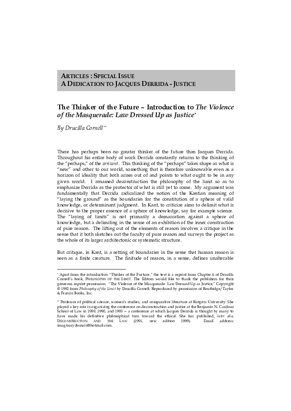 (PDF) The Thinker of the Future Introduction to The Violence of the