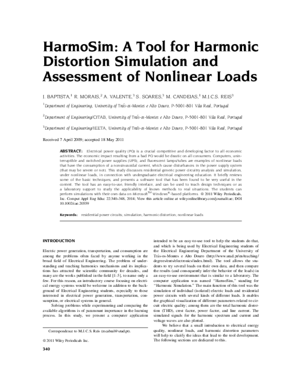 (PDF) HarmoSim: A tool for harmonic distortion simulation and ...