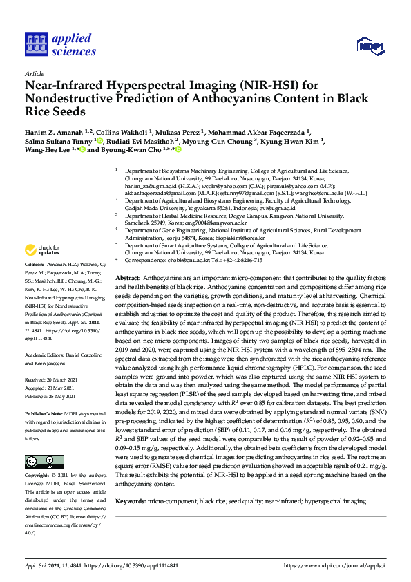 (PDF) Near-Infrared Hyperspectral Imaging (NIR-HSI) for Nondestructive ...
