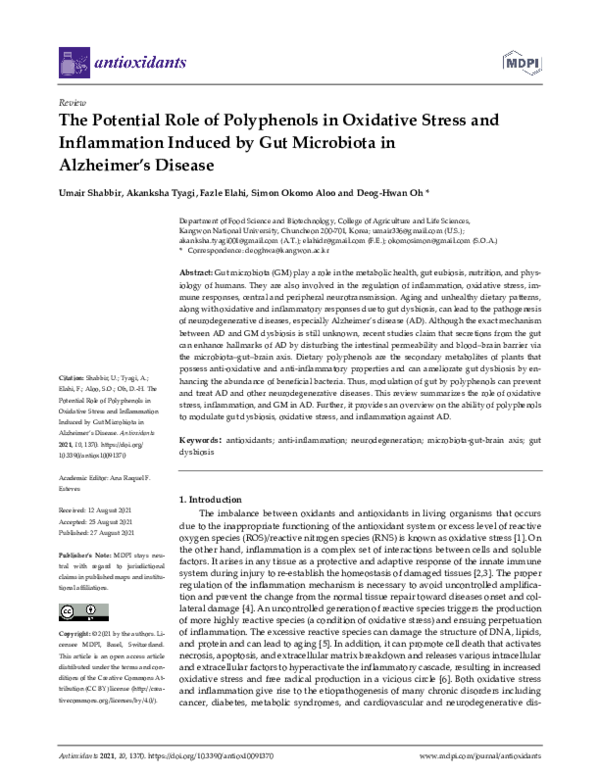 (PDF) The Potential Role of Polyphenols in Oxidative Stress and ...