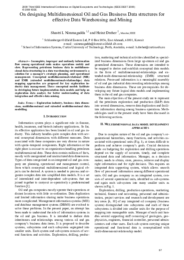(PDF) On designing multidimensional oil and gas business data ...