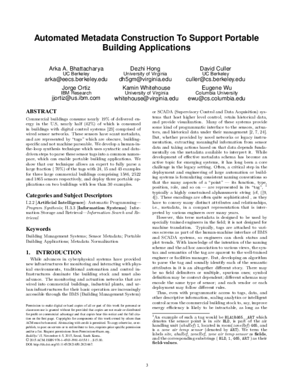 (PDF) Automated Metadata Construction to Support Portable Building ...