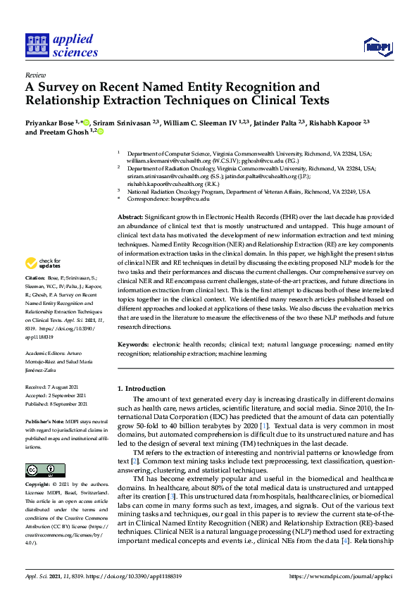 (PDF) A Survey on Recent Named Entity Recognition and Relationship ...