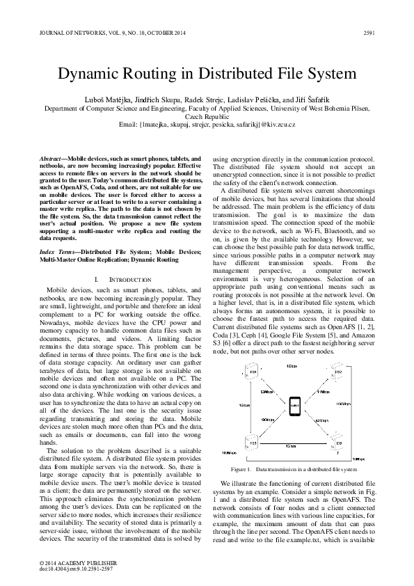 (PDF) Dynamic Routing in Distributed File System