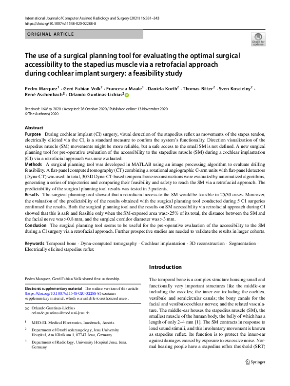 (PDF) The use of a surgical planning tool for evaluating the optimal ...