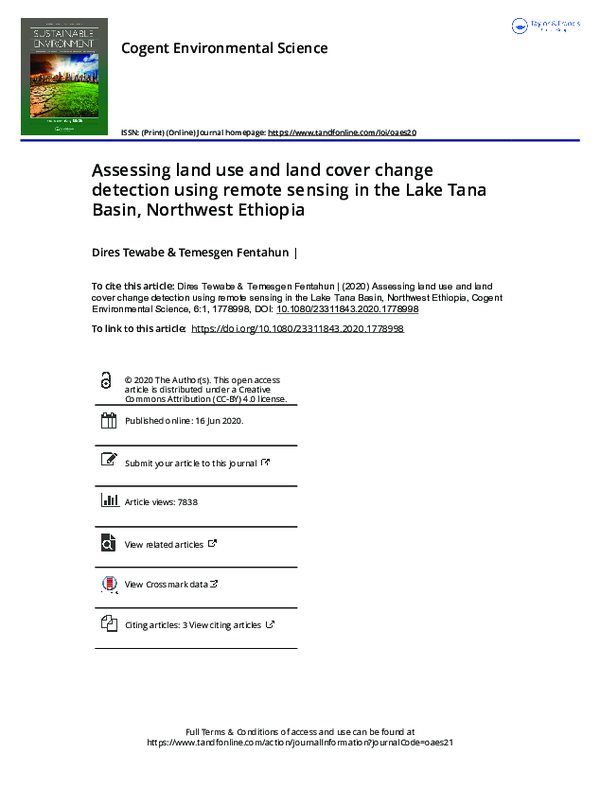 (PDF) Assessing land use and land cover change detection using remote ...