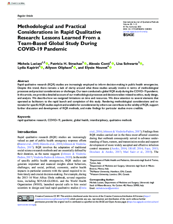 (PDF) Methodological and Practical Considerations in Rapid Qualitative ...