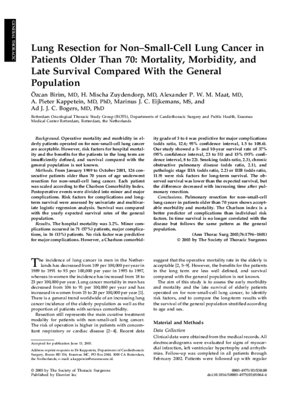 (PDF) Lung resection for non–small-cell lung cancer in patients older ...