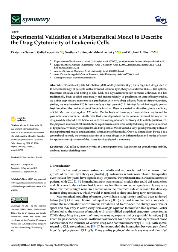 (PDF) Experimental Validation of a Mathematical Model to Describe the ...