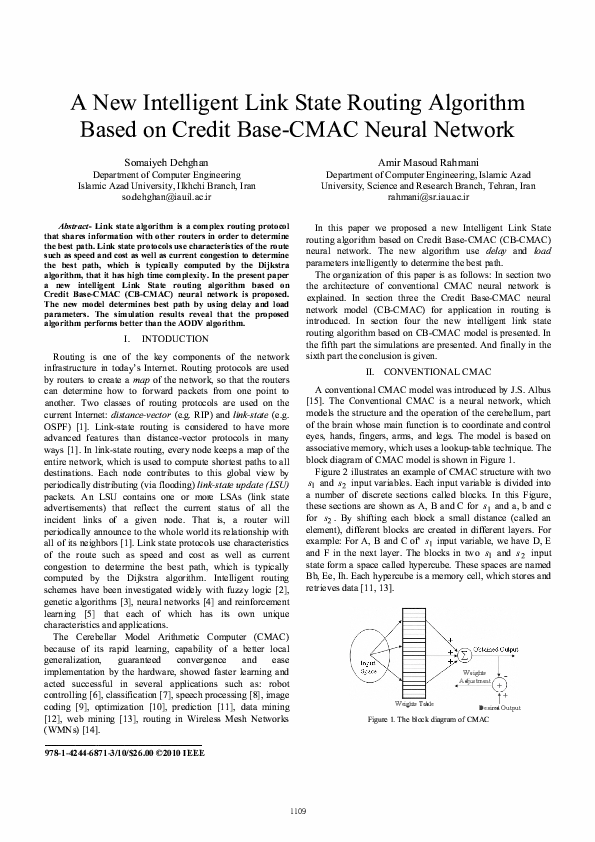 (PDF) A new intelligent link state routing algorithm based on Credit ...