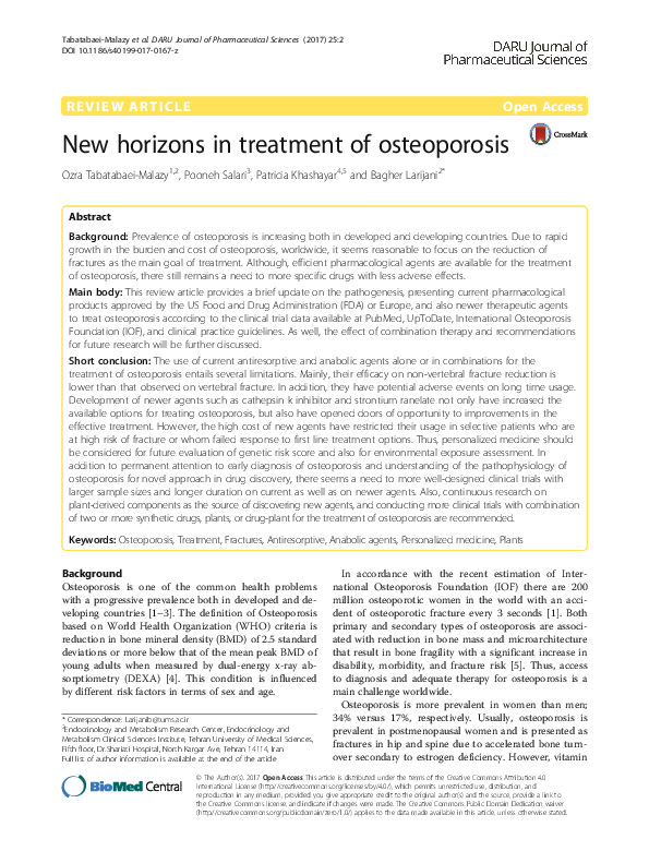 (PDF) New horizons in treatment of osteoporosis