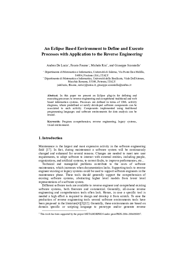 (PDF) An Eclipse Based Environment to Define and Execute Processes with ...