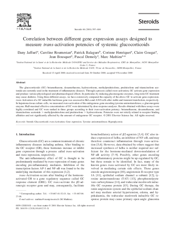 (PDF) Correlation between different gene expression assays designed to ...