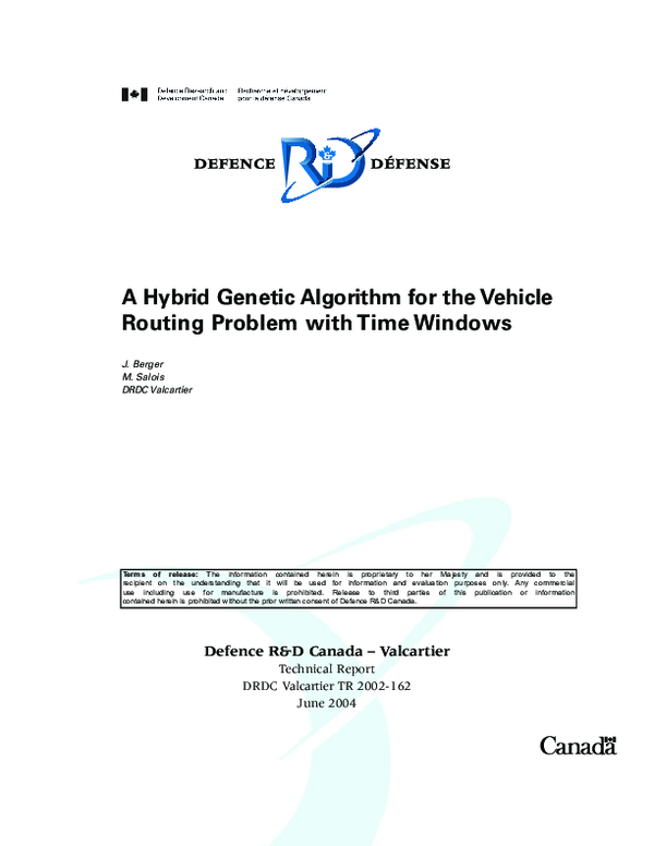 (PDF) A hybrid genetic algorithm for the vehicle routing problem with ...