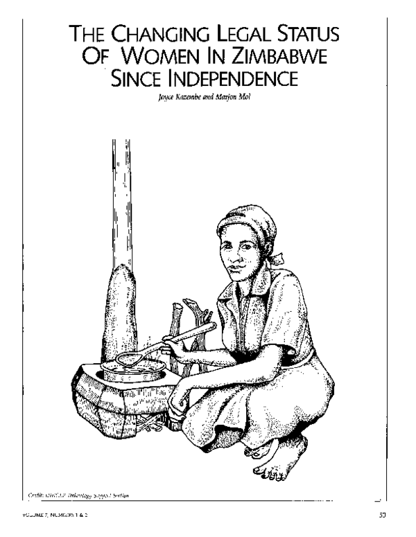 (PDF) The Changing Legal Status of Women in Zimbabwe Since Independence