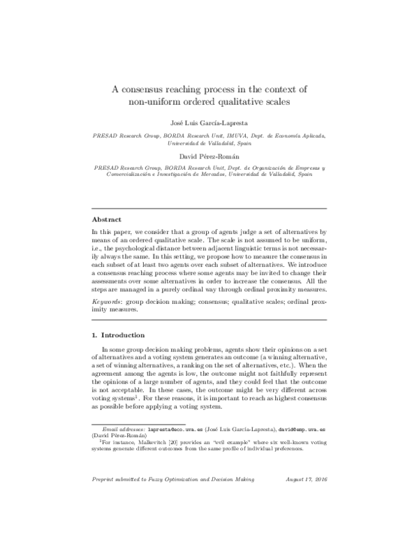 (PDF) A consensus reaching process in the context of non-uniform ...