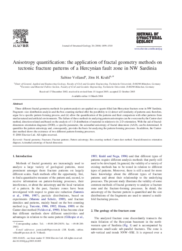 (PDF) Anisotropy quantification: the application of fractal geometry ...