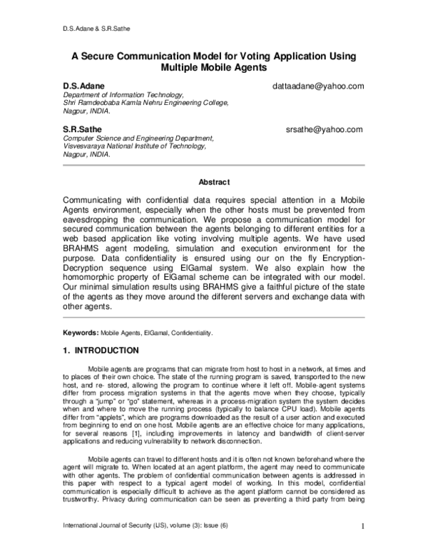 (PDF) A Secure Communication Model for Voting Application Using ...