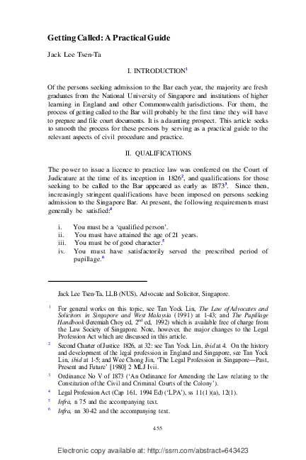 (PDF) Getting Called: A Practical Guide