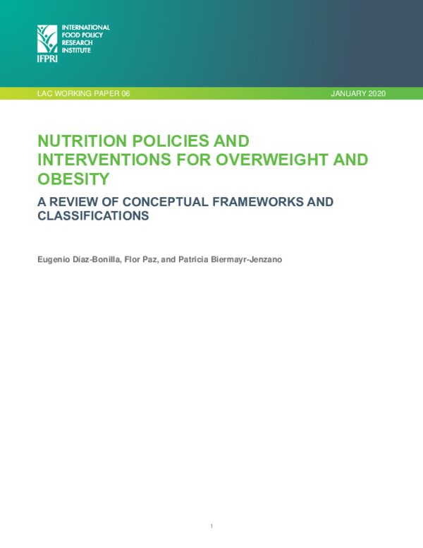 (PDF) Nutrition policies and interventions for overweight and obesity ...