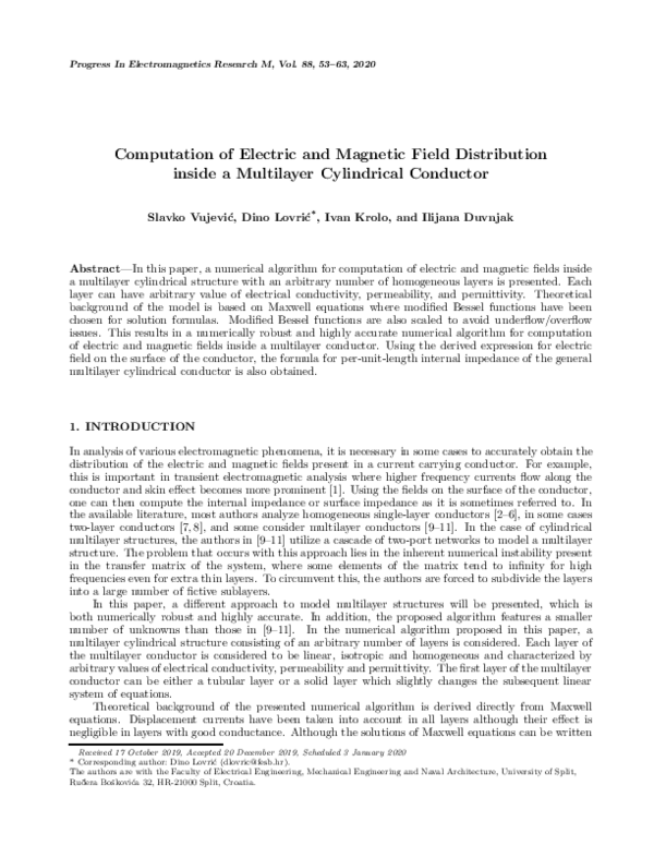 (PDF) Computation of Electric and Magnetic Field Distribution Inside a ...