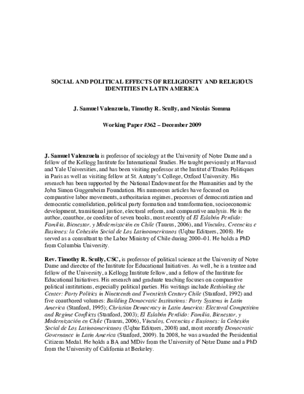 (PDF) Social and Political Effects of Religiosity and Religious ...