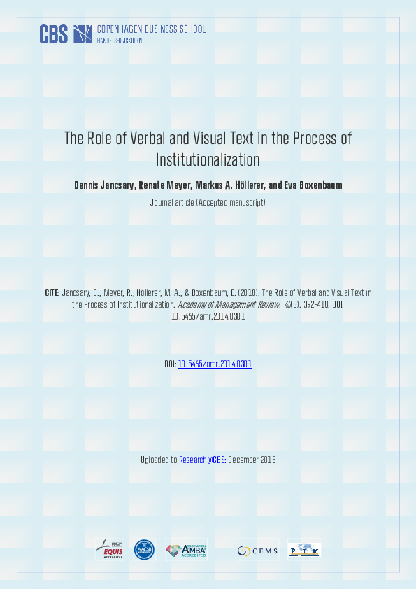 (PDF) The Role of Verbal and Visual Text in the Process of ...