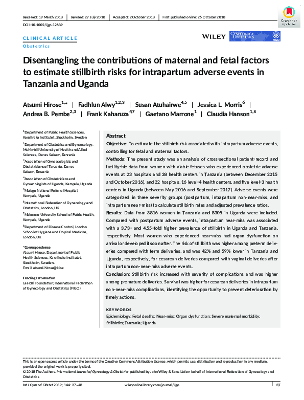 (PDF) Disentangling the contributions of maternal and fetal factors to ...