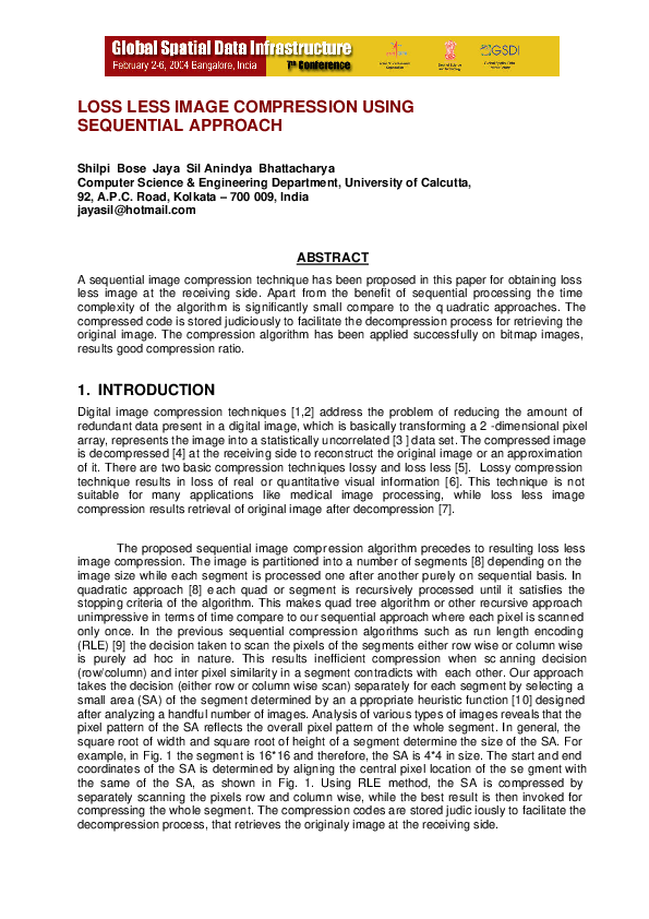 (PDF) Loss Less Image Compression Using Sequential Approach