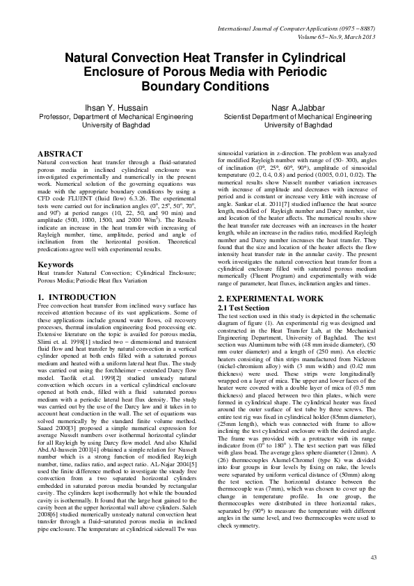 (PDF) Natural Convection Heat Transfer in Cylindrical Enclosure of ...