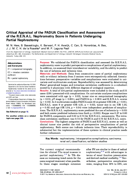 (PDF) Critical Appraisal of the PADUA Classification and Assessment of ...