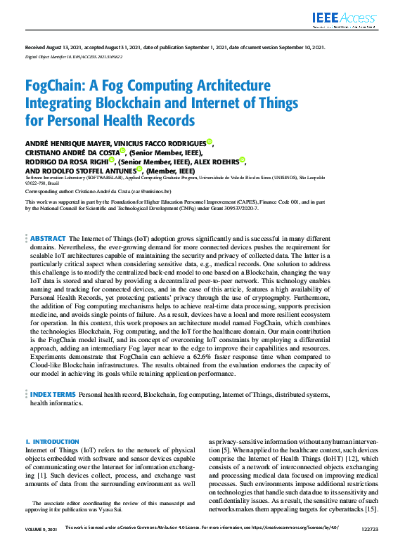(PDF) FogChain: A Fog Computing Architecture Integrating Blockchain and ...