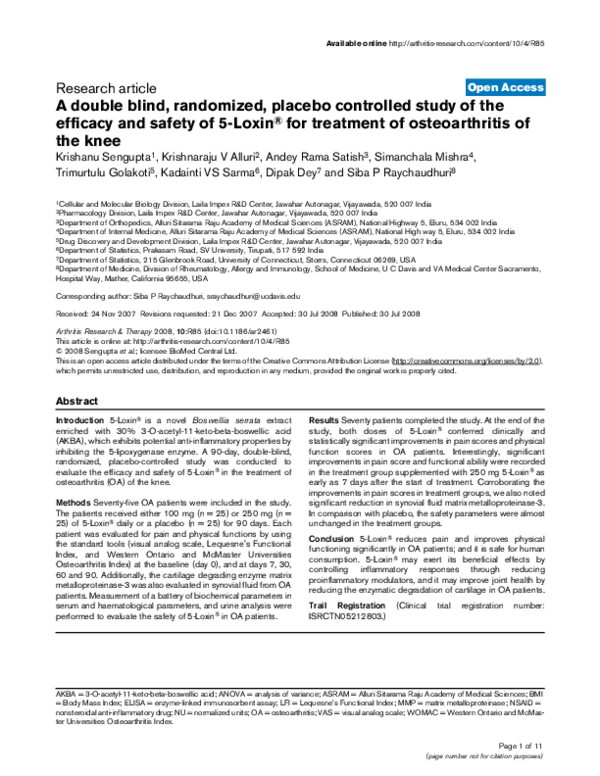 (PDF) Faculty of 1000 evaluation for A double blind, randomized ...
