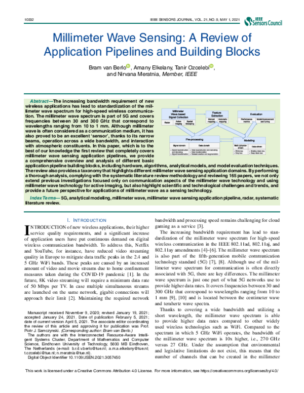 (PDF) Millimeter Wave Sensing: A Review of Application Pipelines and ...