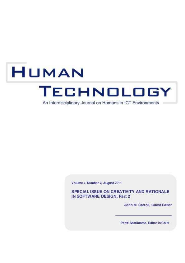 (PDF) Special Issue on Creativity and Rationale in Software Design