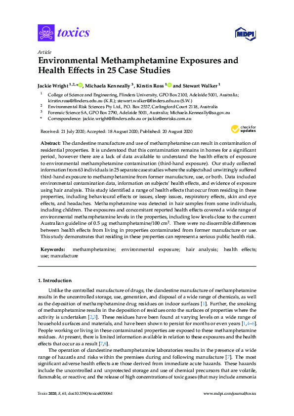 (PDF) Environmental Methamphetamine Exposures and Health Effects in 25 ...