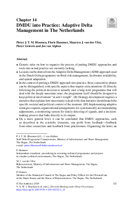 (PDF) DMDU into Practice: Adaptive Delta Management in The Netherlands