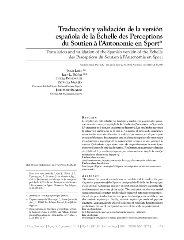 (PDF) Translation and Validation of the Spanish Version of the RELATE ...