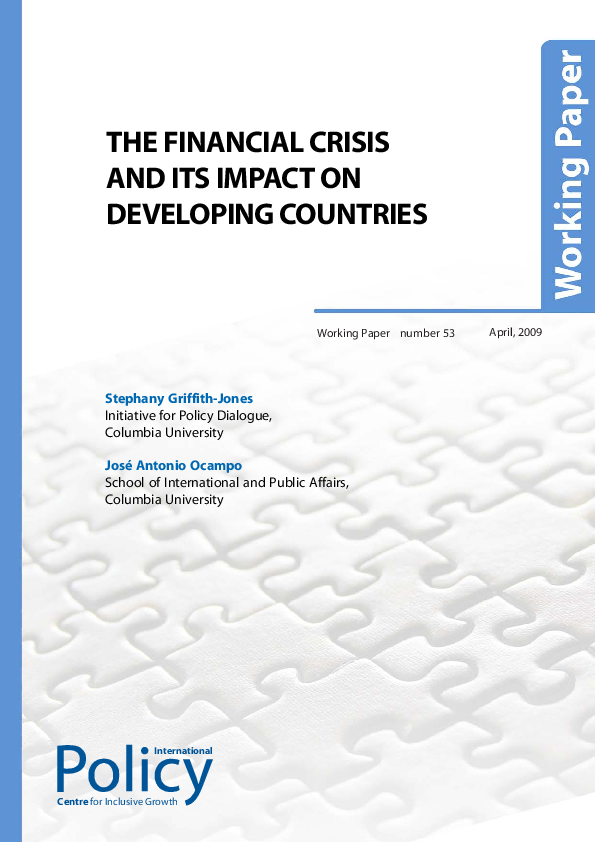 (PDF) The Financial Crisis and Its Impact on Developing Countries