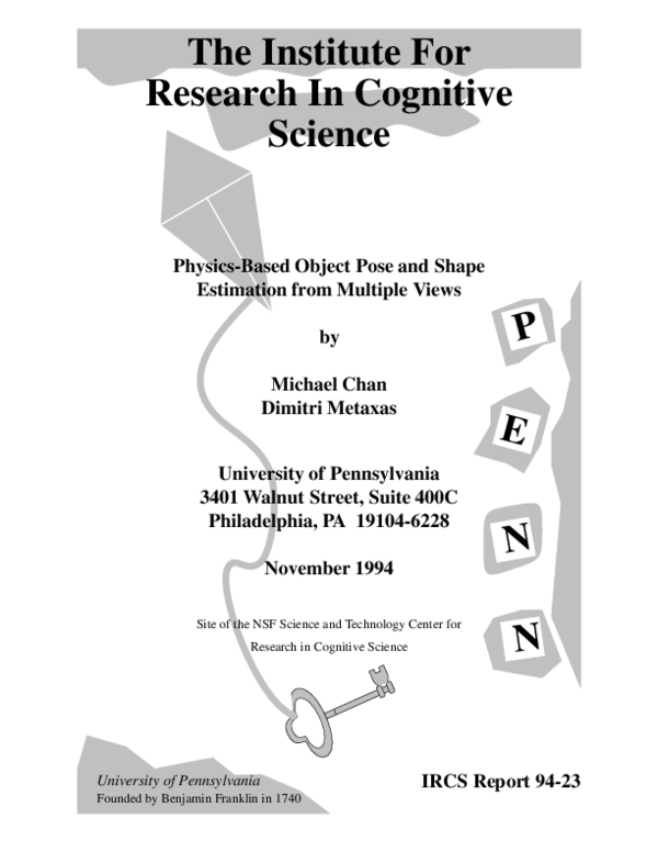 (PDF) Physics-based object pose and shape estimation from multiple views