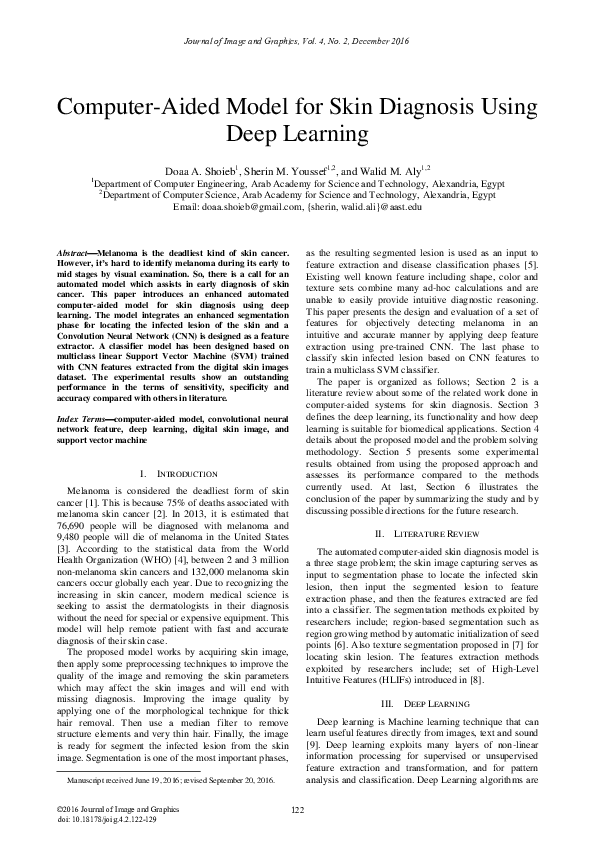 (PDF) Computer-Aided Model for Skin Diagnosis Using Deep Learning