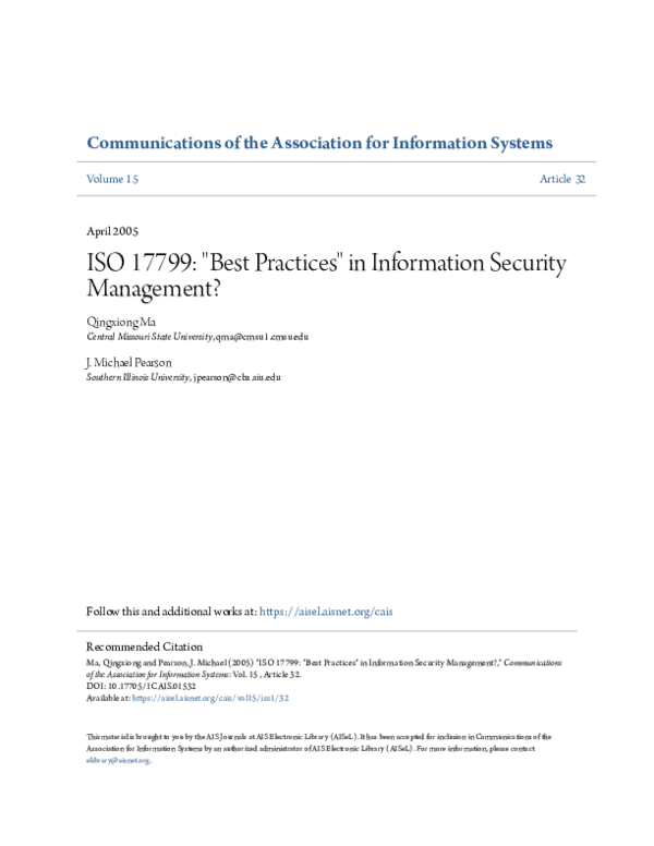 (PDF) ISO 17799: 