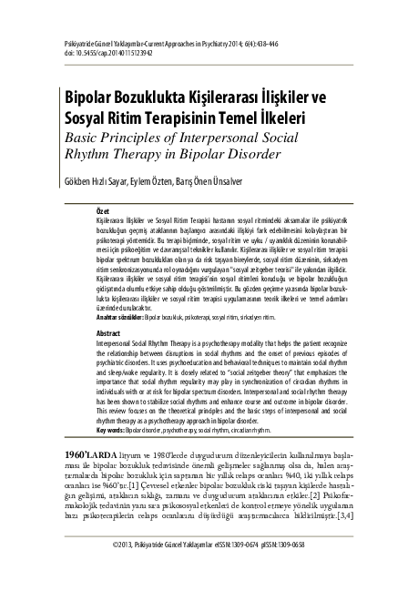 (PDF) Basic Principles of Interpersonal Social Rhythm Therapy in ...