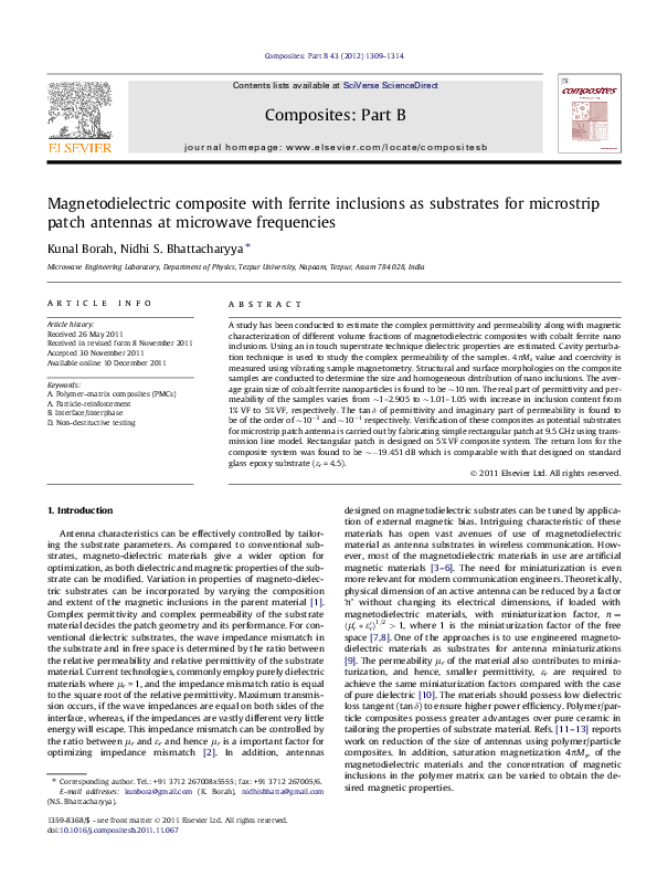 (PDF) composite with ferrite inclusions as substrates