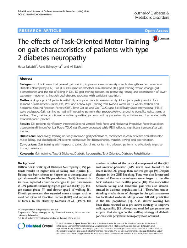 (PDF) The effects of Task-Oriented Motor Training on gait ...