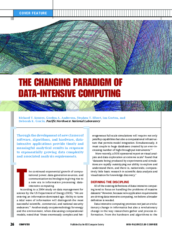 (PDF) The changing paradigm of data-intensive computing
