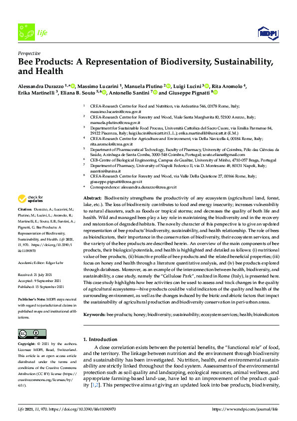 (PDF) Bee Products: A Representation of Biodiversity, Sustainability ...