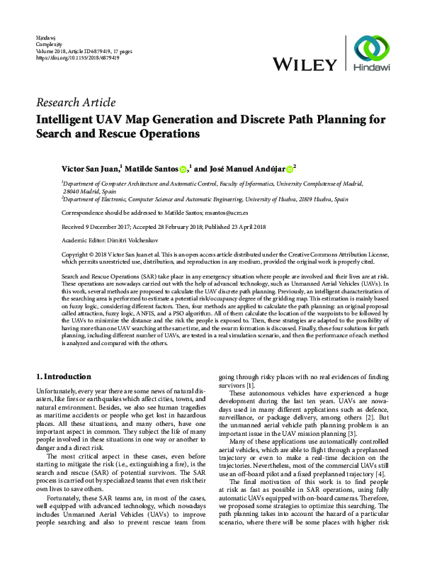 (PDF) Intelligent UAV Map Generation and Discrete Path Planning for ...