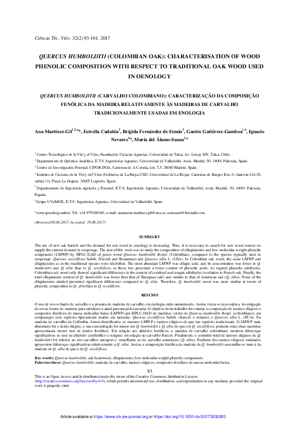 (PDF) Quercus humboldtii (Colombian oak): Characterisation of wood ...