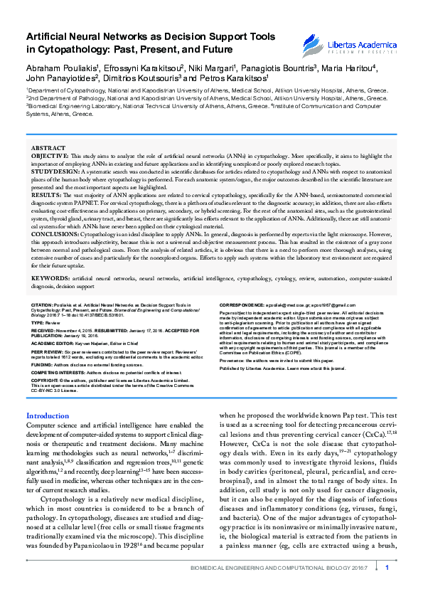 (PDF) Artificial Neural Networks as Decision Support Tools in ...